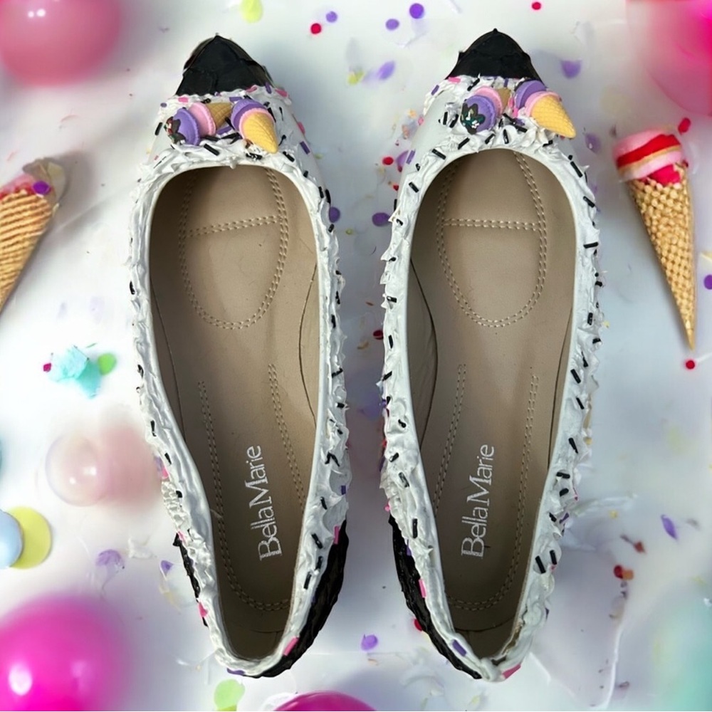 🍦Handmade Waffle Cone Ice Cream Shoes With Sprinkles! 
Pointy toe, Size 8 - Picture 10 of 13
